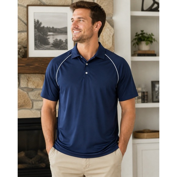 FootJoy Other - Foot Joy FJ Raglan Short Sleeve Polo Shirt Men XL‎ Navy Blue Golf